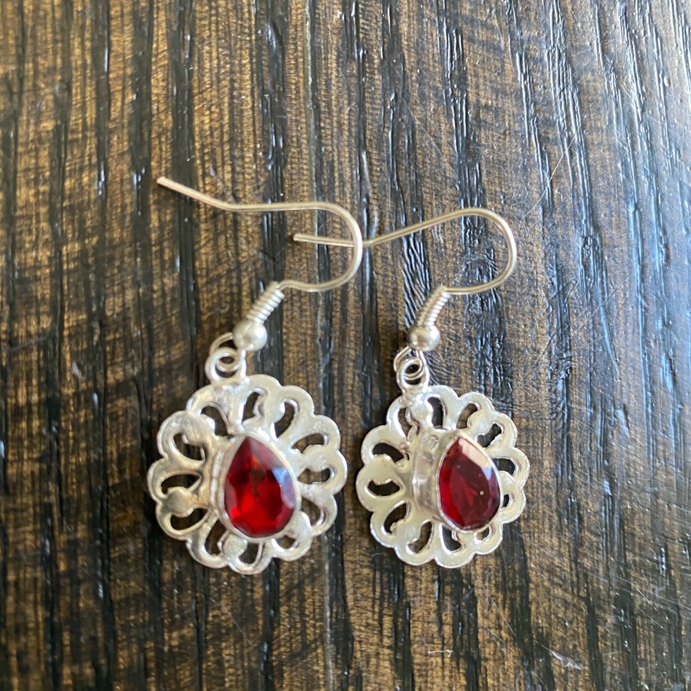 Ruby earrings